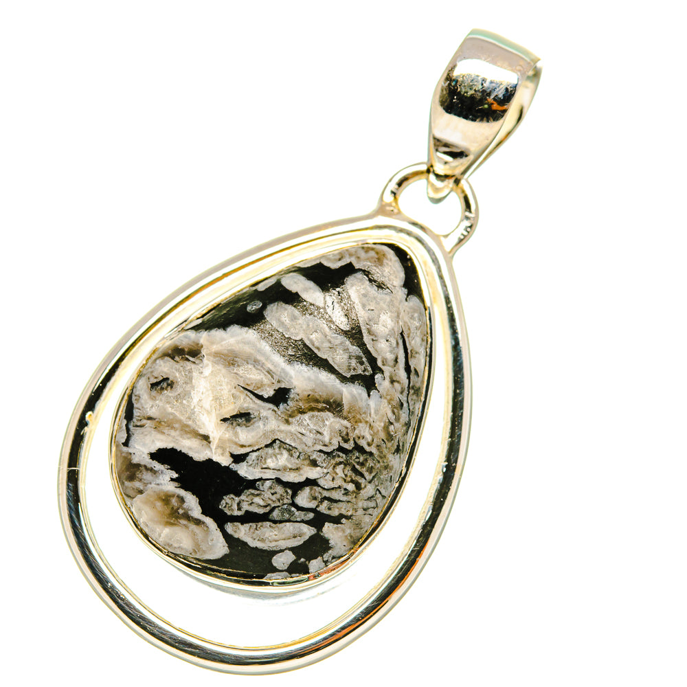 Chrysanthemum Stone Pendants handcrafted by Anasilvercos - PD4606