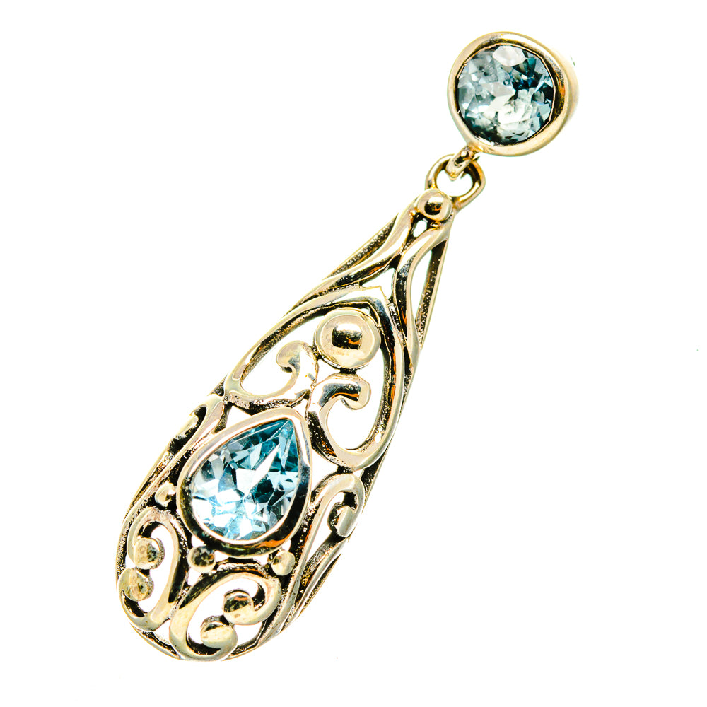 Blue Topaz Pendants handcrafted by Anasilvercos - PD4608