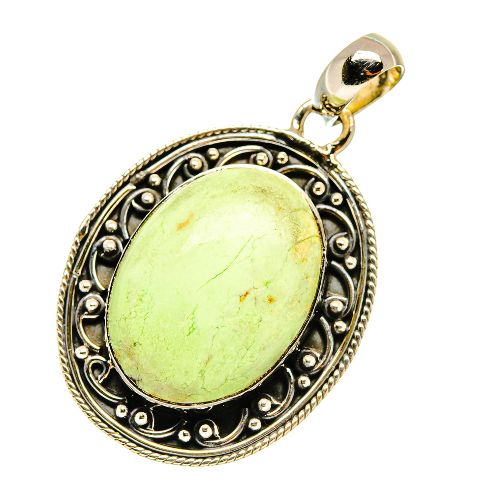 Lemon Chrysoprase Pendants handcrafted by Anasilvercos - PD4643