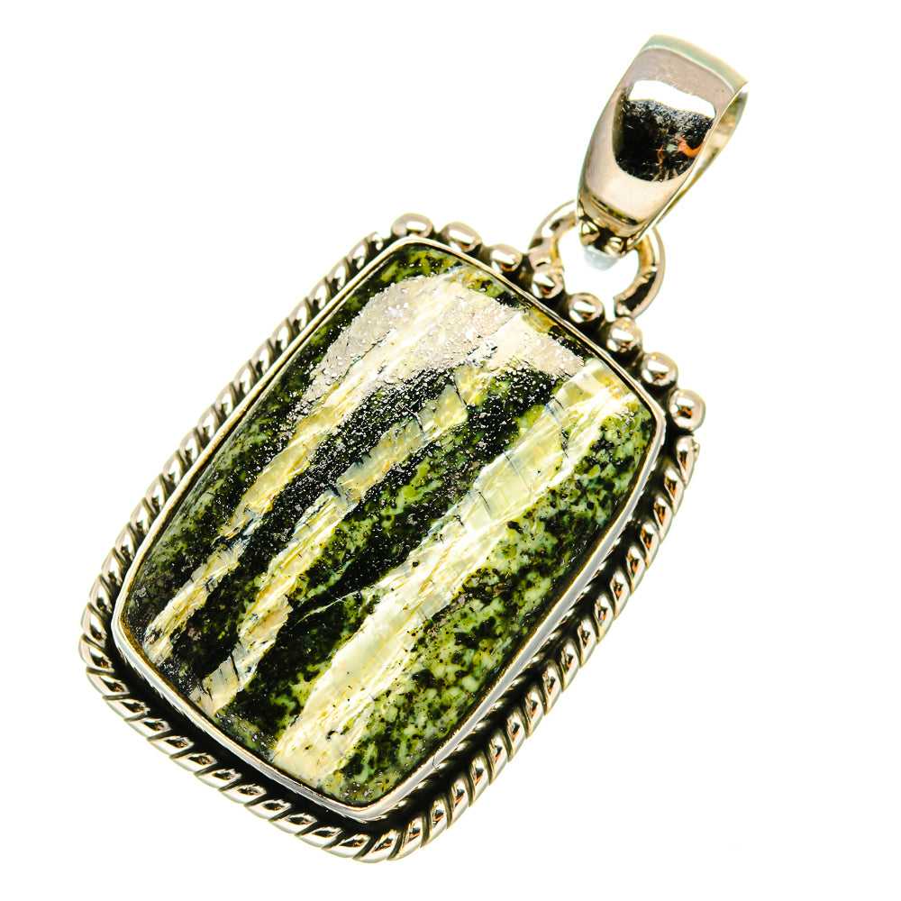 Green Vein Jasper Pendants handcrafted by Anasilvercos - PD4647