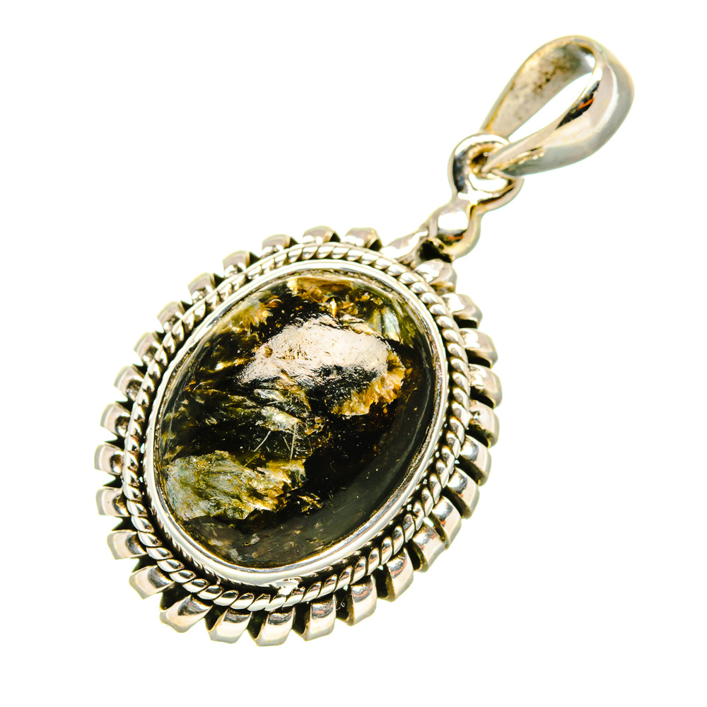 Golden Seraphinite Pendants handcrafted by Anasilvercos - PD4649