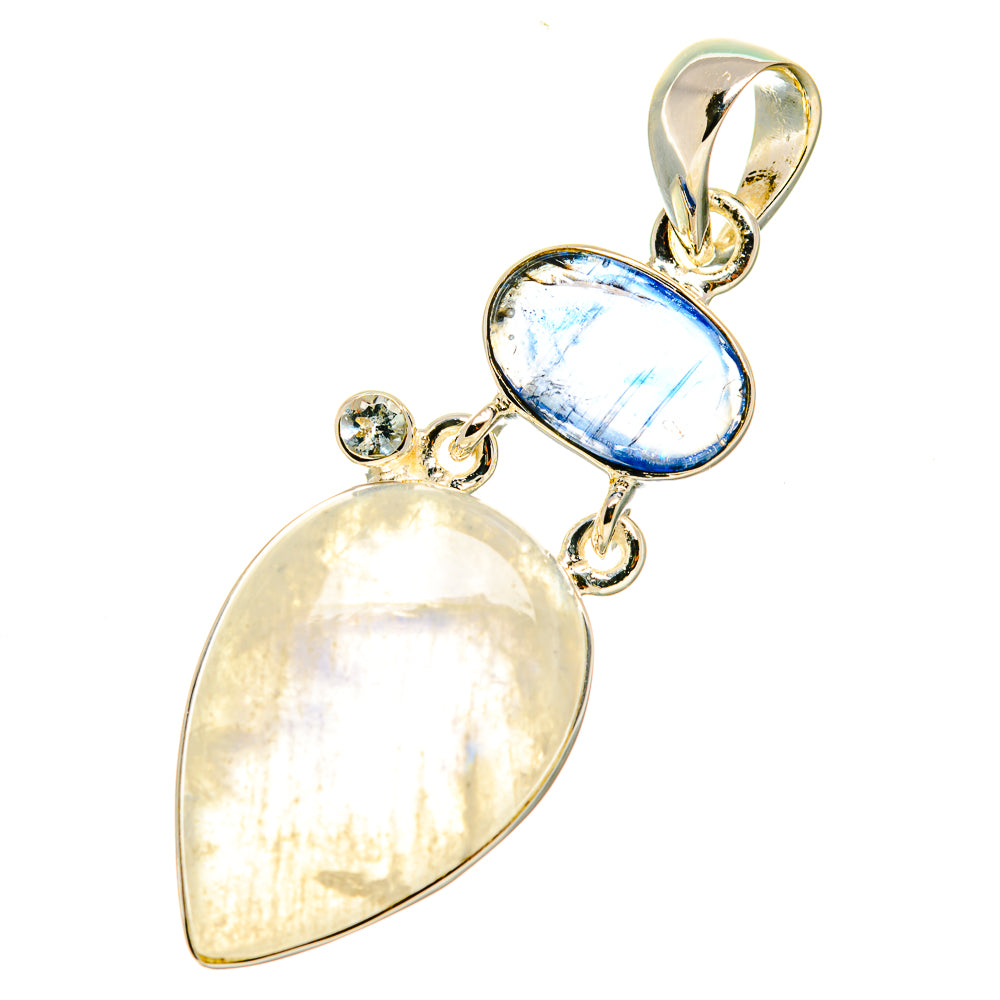 Rainbow Moonstone Pendants handcrafted by Anasilvercos - PD4677
