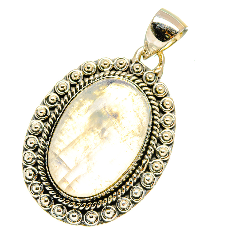 Rainbow Moonstone Pendants handcrafted by Anasilvercos - PD4719