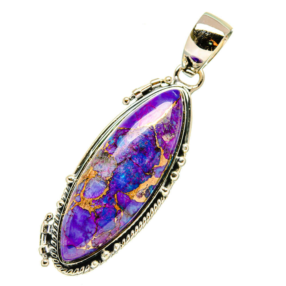 Purple Copper Composite Turquoise Pendants handcrafted by Anasilvercos - PD4769