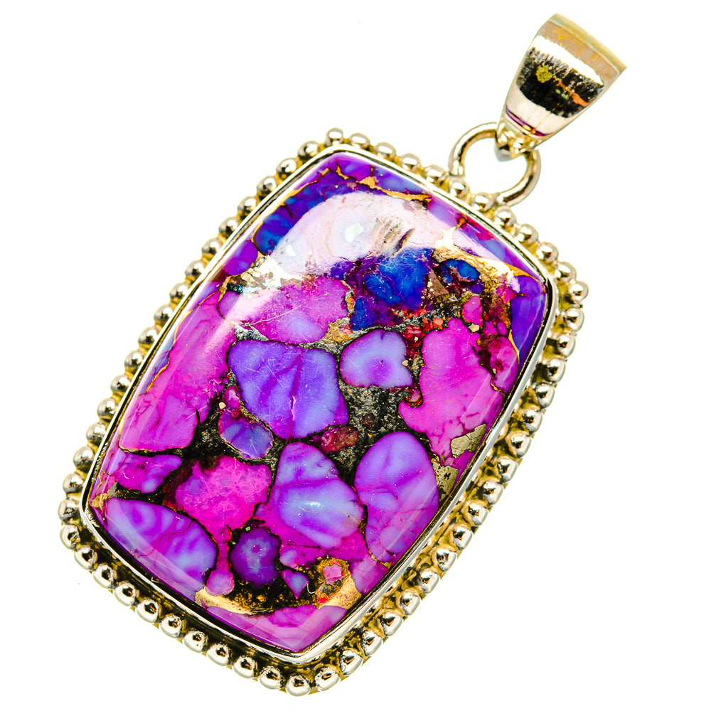 Purple Copper Composite Turquoise Pendants handcrafted by Anasilvercos - PD4770