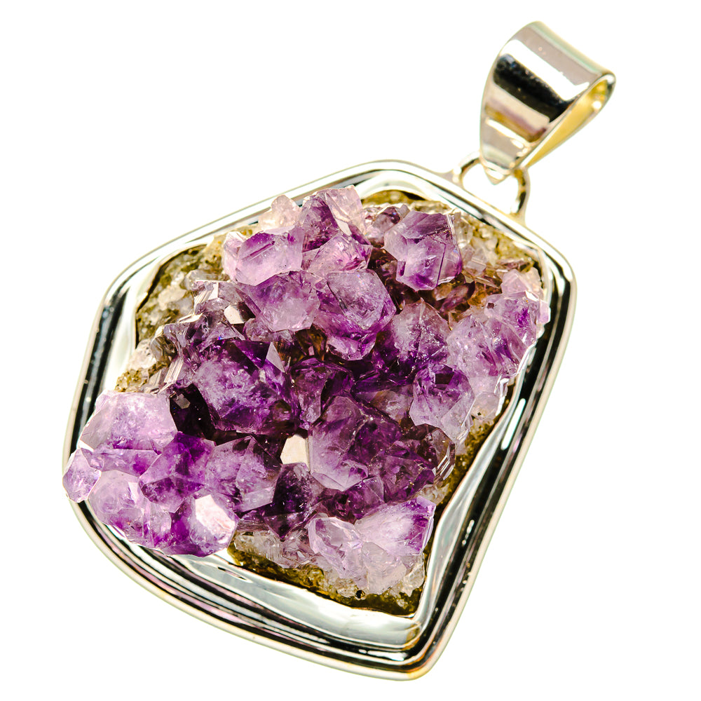Amethyst Crystal Pendants handcrafted by Anasilvercos - PD4798
