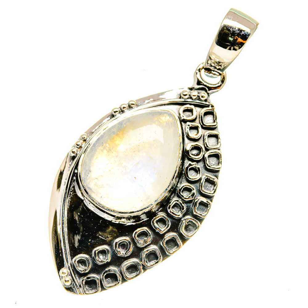 Rainbow Moonstone Pendants handcrafted by Anasilvercos - PD4808