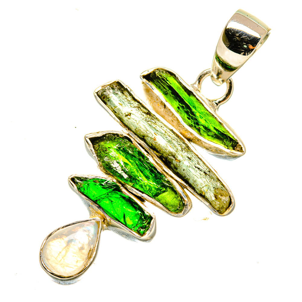 Green Tourmaline Pendants handcrafted by Anasilvercos - PD4813