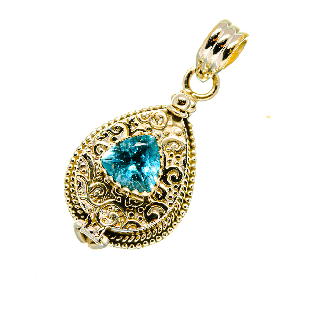 Blue Topaz Pendants handcrafted by Anasilvercos - PD4830