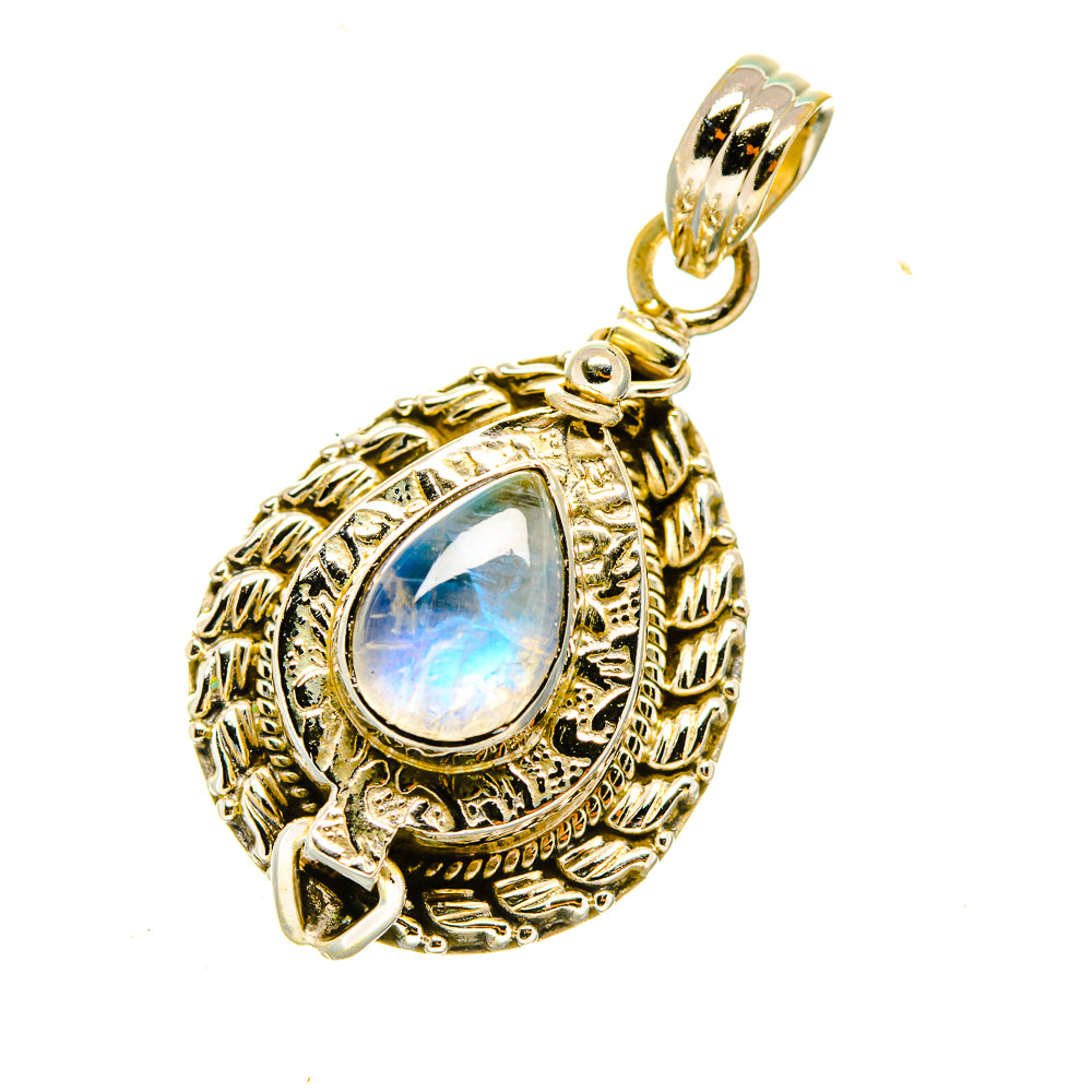 Rainbow Moonstone Pendants handcrafted by Anasilvercos - PD4833