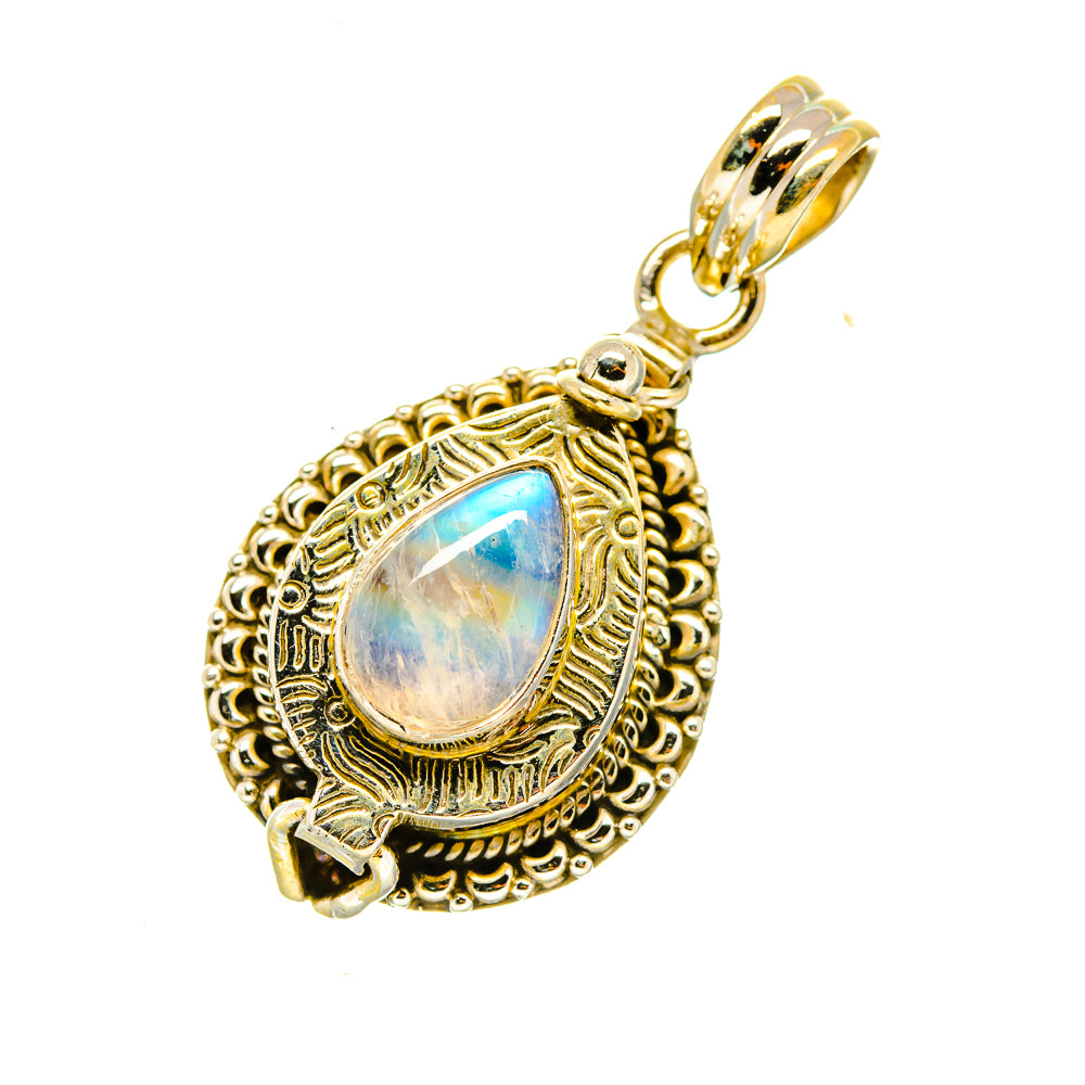Rainbow Moonstone Pendants handcrafted by Anasilvercos - PD4834