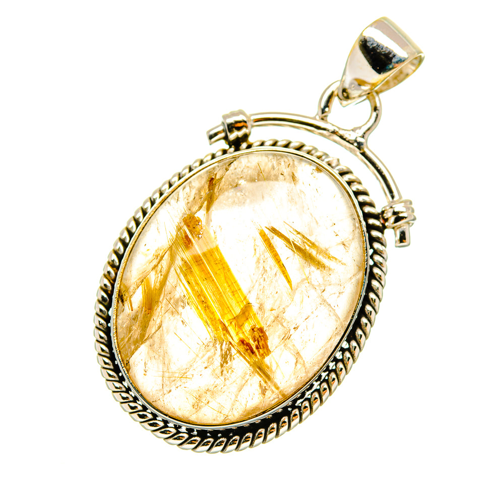 Rutilated Quartz Pendants handcrafted by Anasilvercos - PD4859