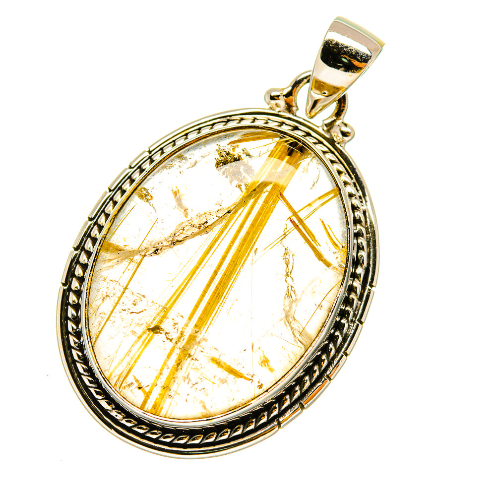 Rutilated Quartz Pendants handcrafted by Anasilvercos - PD4860