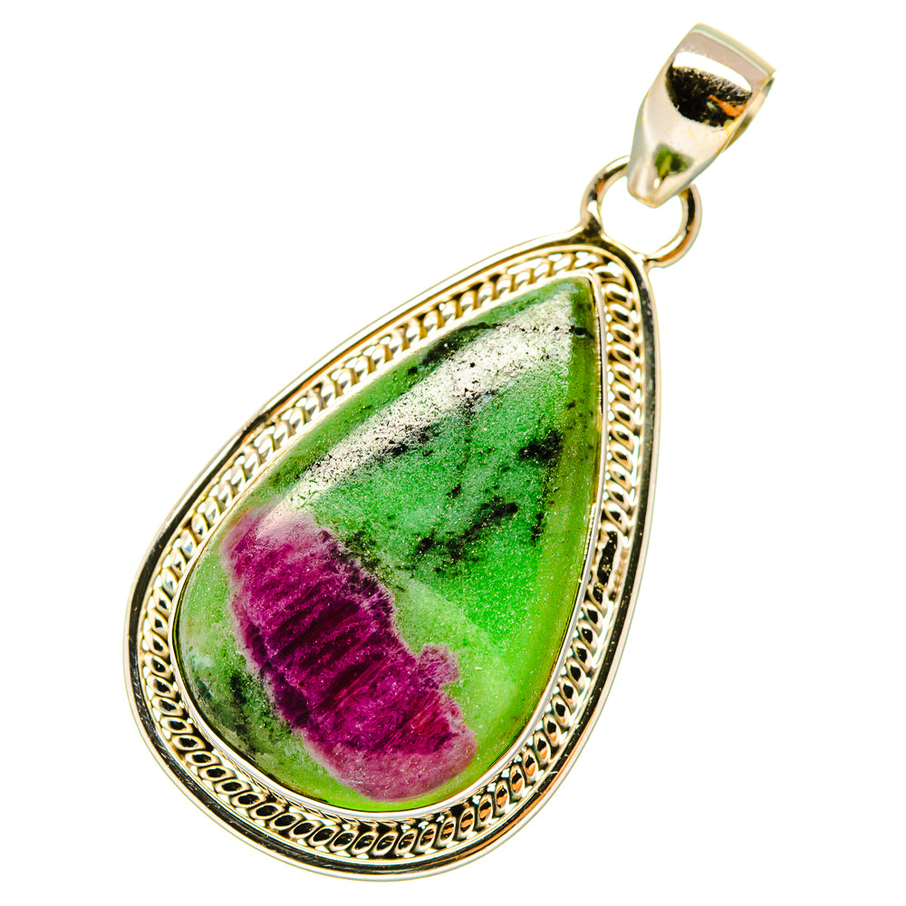 Ruby Zoisite Pendants handcrafted by Anasilvercos - PD4884