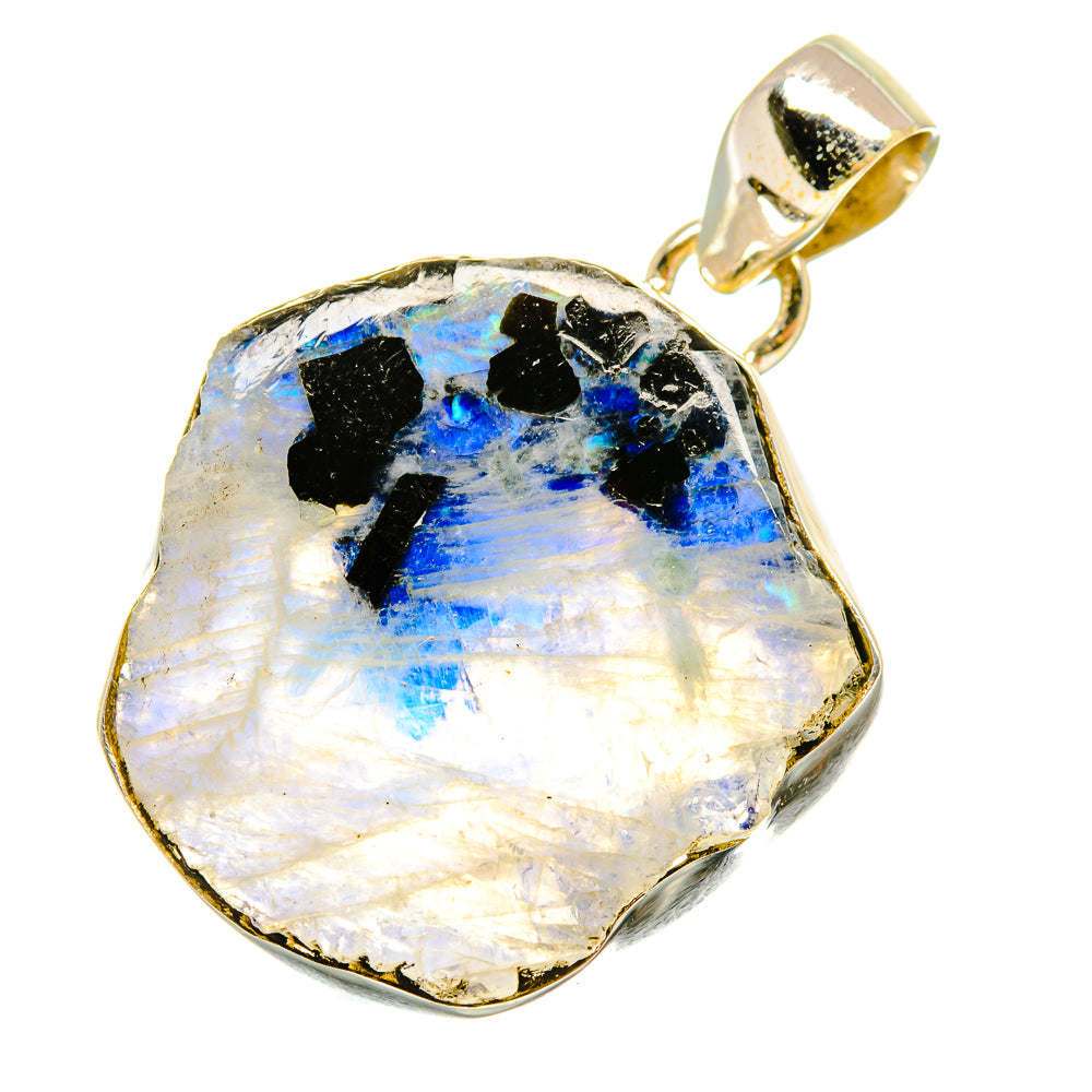 Rainbow Moonstone Pendants handcrafted by Anasilvercos - PD4910