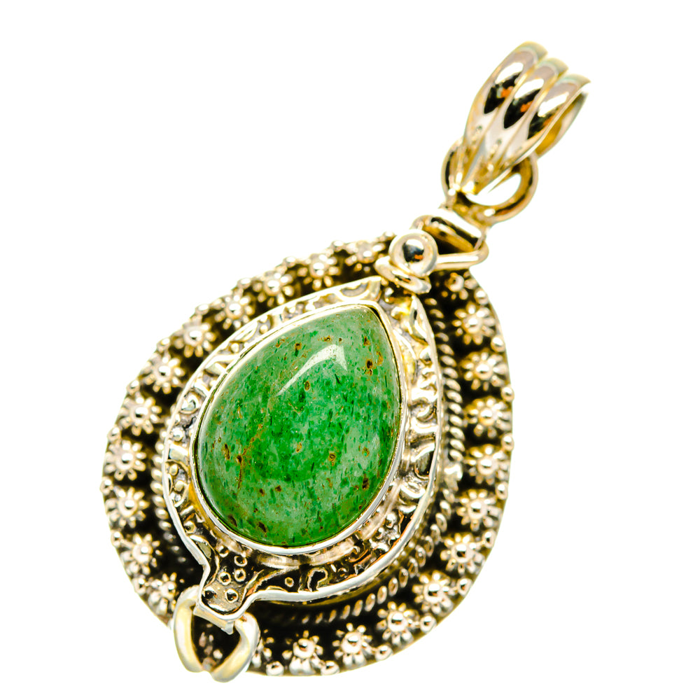Green Aventurine Pendants handcrafted by Anasilvercos - PD4915