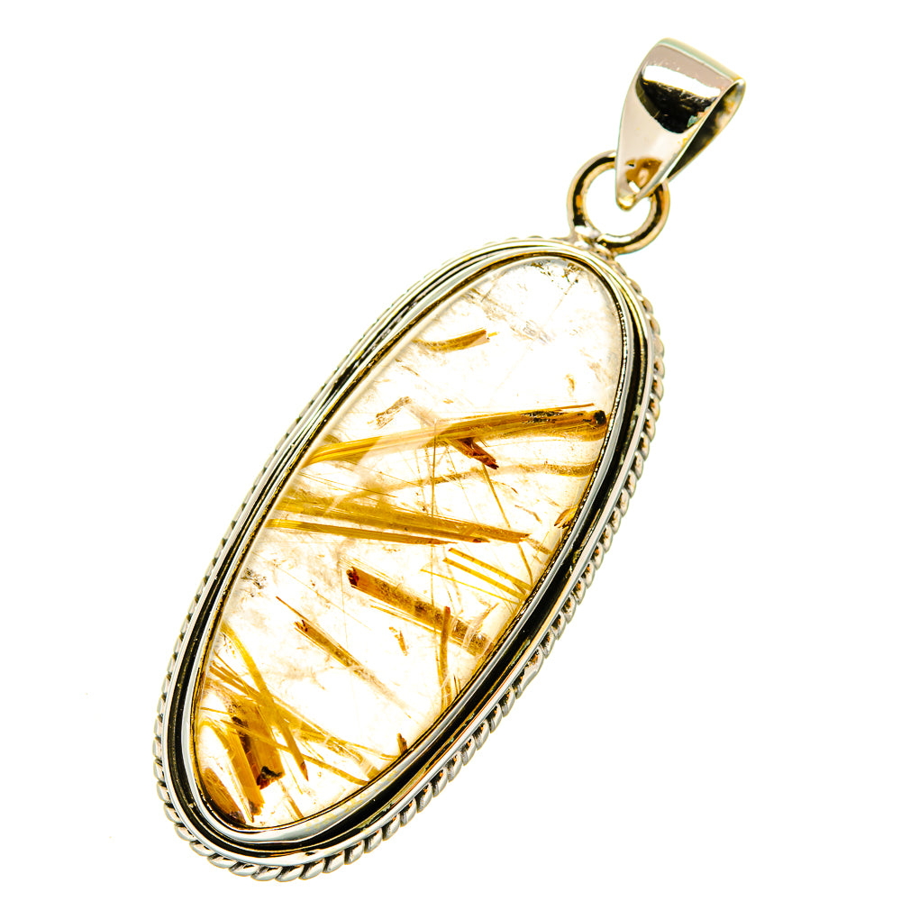 Rutilated Quartz Pendants handcrafted by Anasilvercos - PD4923