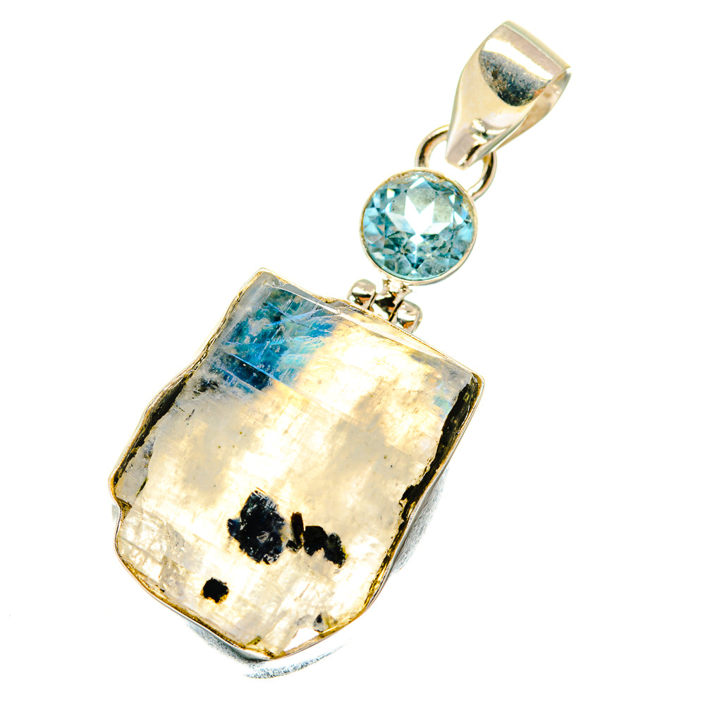 Rainbow Moonstone Pendants handcrafted by Anasilvercos - PD4934