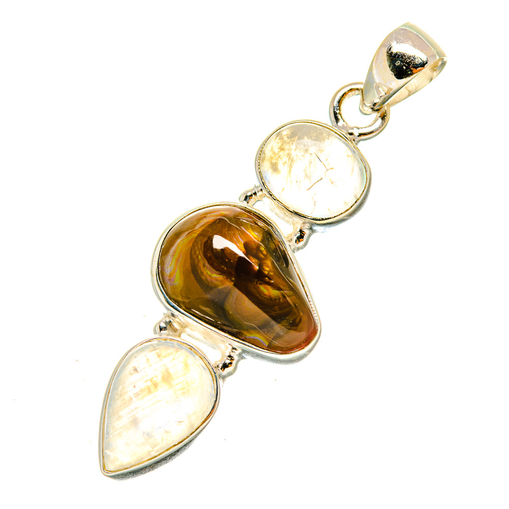 Mexican Fire Agate Pendants handcrafted by Anasilvercos - PD4939