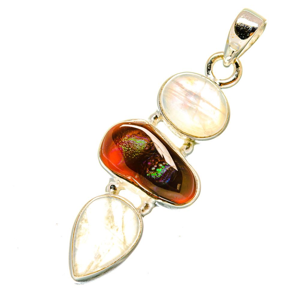 Mexican Fire Agate Pendants handcrafted by Anasilvercos - PD4943