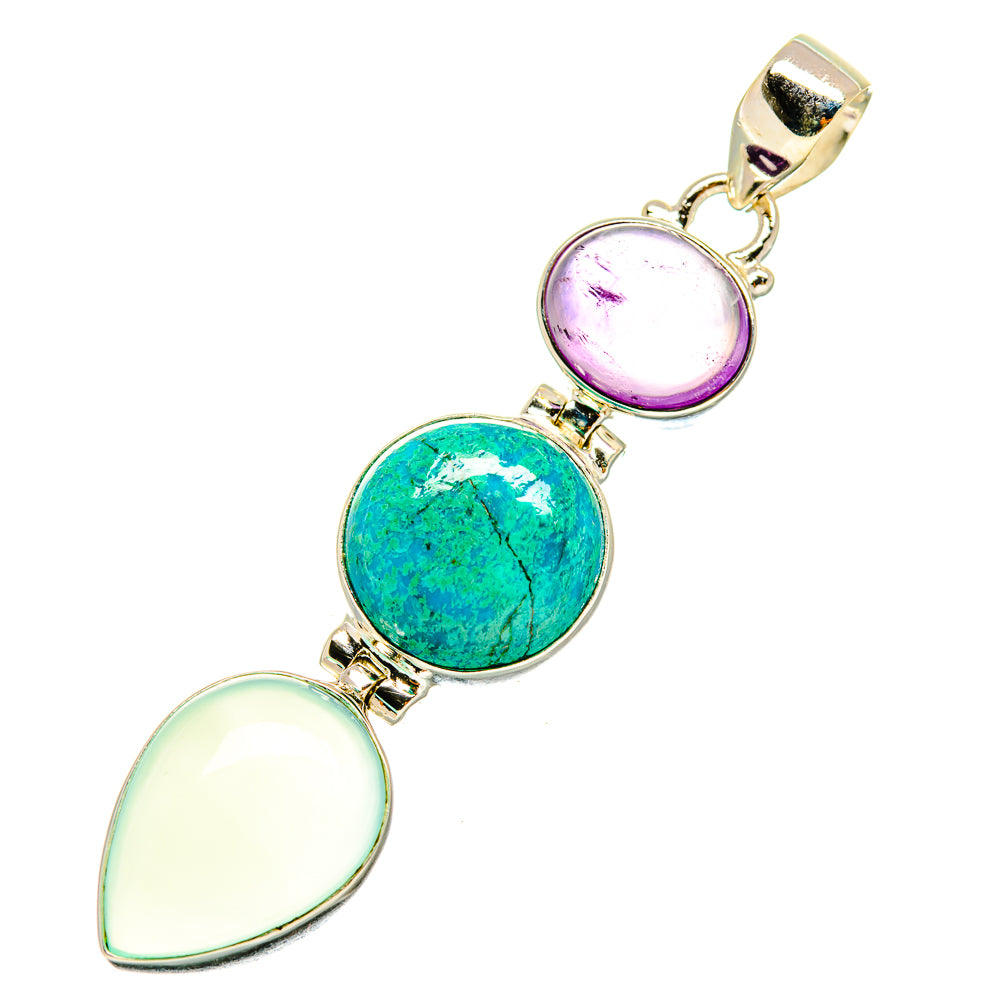 Aqua Chalcedony Pendants handcrafted by Anasilvercos - PD4946