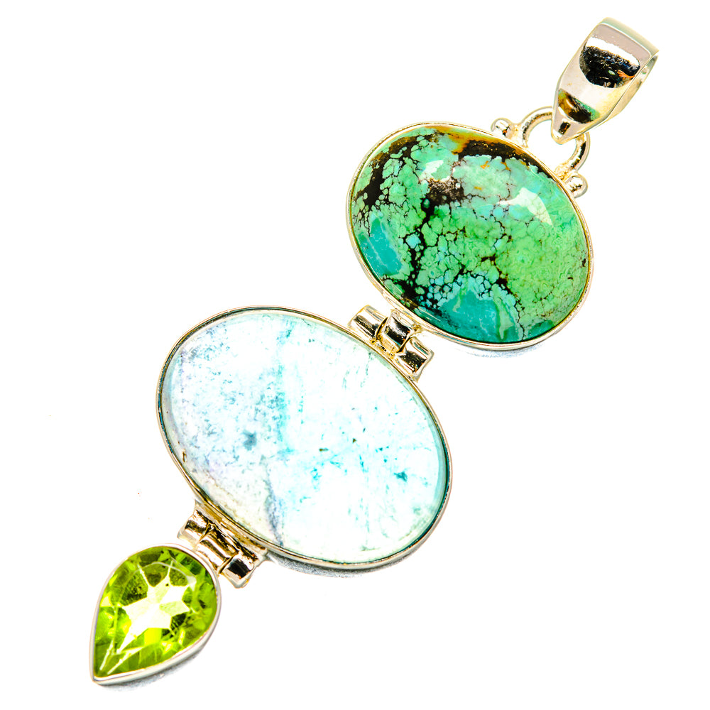 Blue Fluorite Pendants handcrafted by Anasilvercos - PD4949