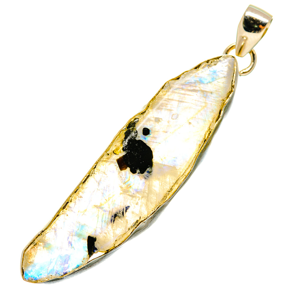 Rainbow Moonstone Pendants handcrafted by Anasilvercos - PD4957