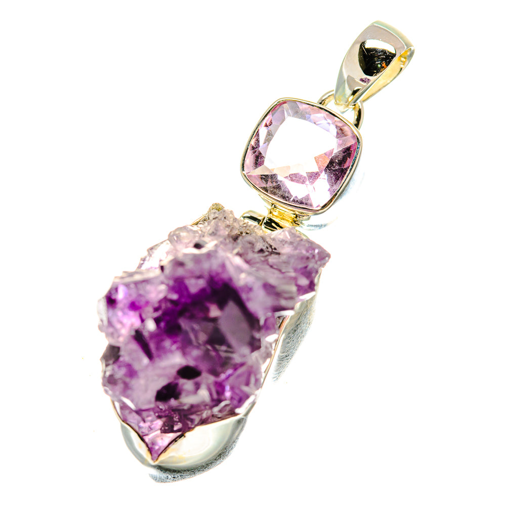 Amethyst Crystal Pendants handcrafted by Anasilvercos - PD4967