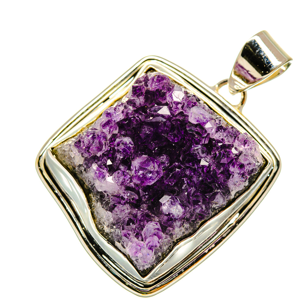 Amethyst Crystal Pendants handcrafted by Anasilvercos - PD4969