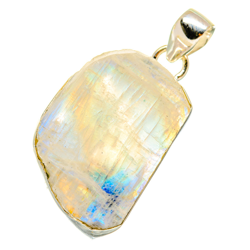 Rainbow Moonstone Pendants handcrafted by Anasilvercos - PD4975