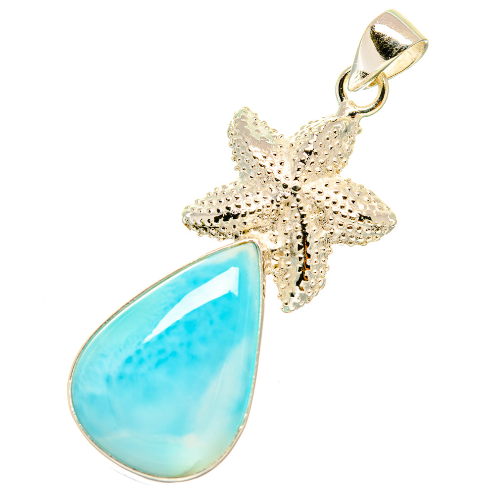 Larimar Starfish Pendants handcrafted by Anasilvercos - PD4987