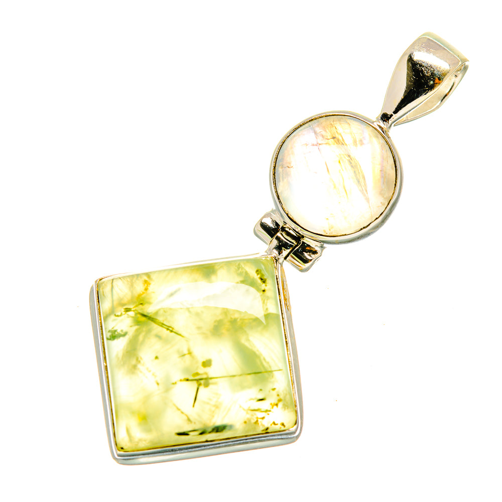 Prehnite Pendants handcrafted by Anasilvercos - PD4992