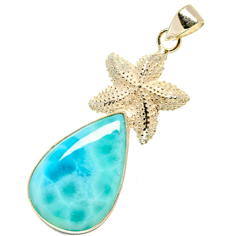 Larimar Starfish Pendants handcrafted by Anasilvercos - PD4996