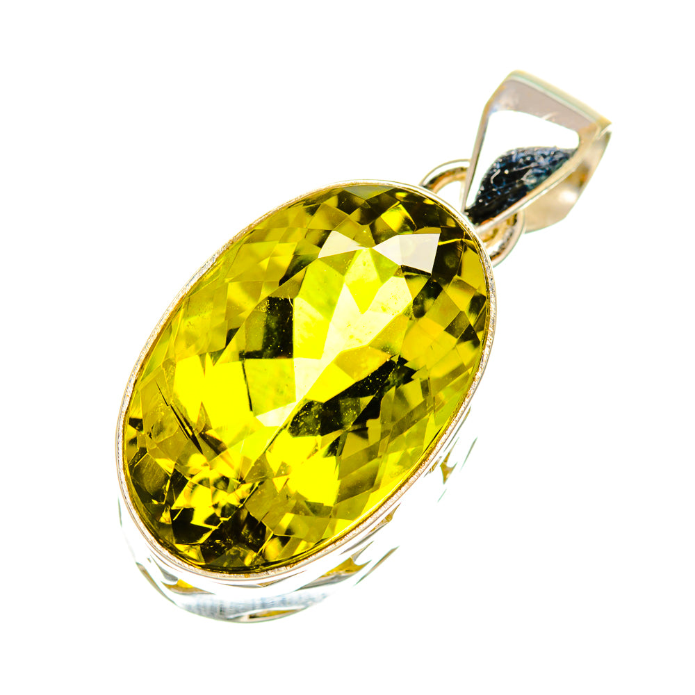 Olive Quartz Pendants handcrafted by Anasilvercos - PD5004