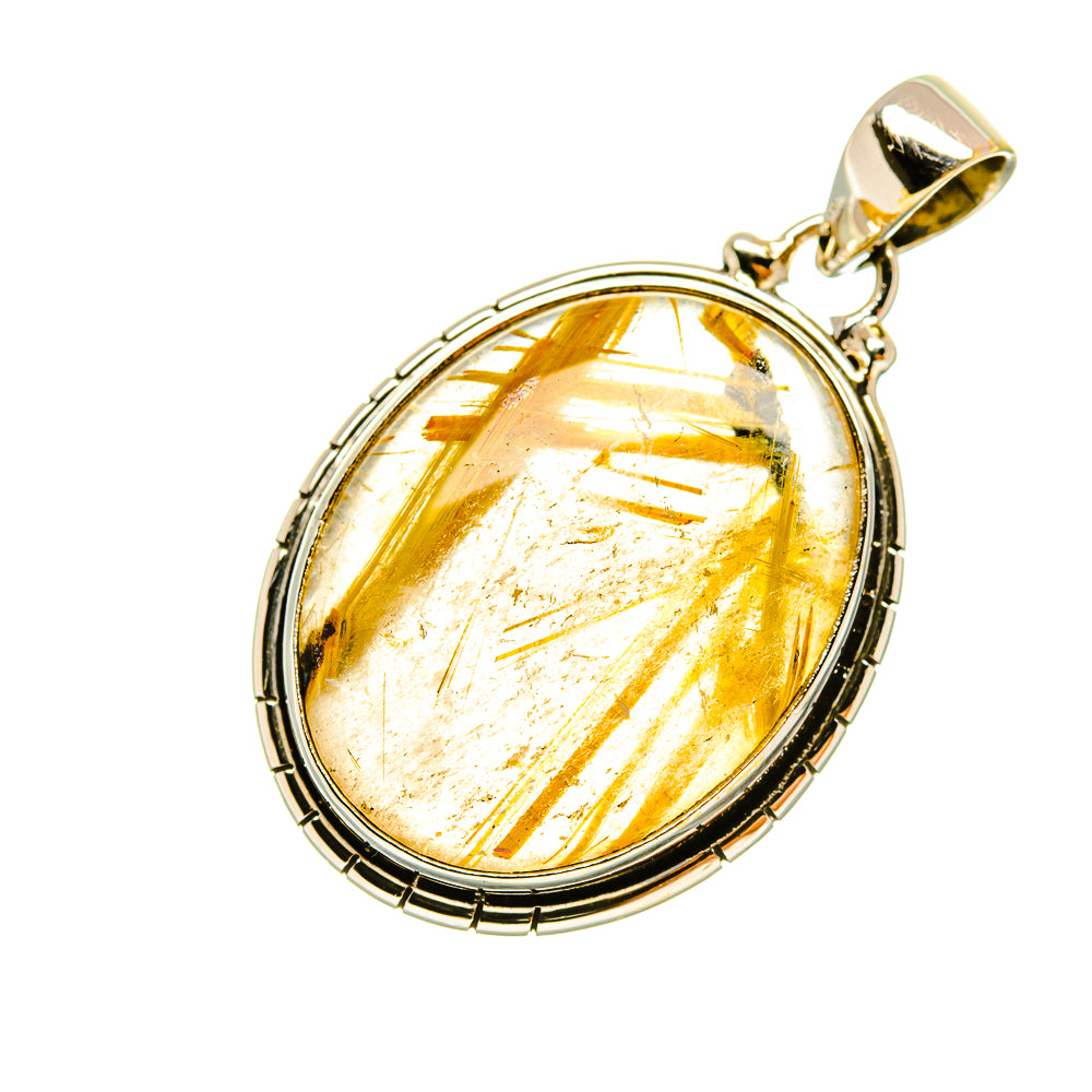 Rutilated Quartz Pendants handcrafted by Anasilvercos - PD5013