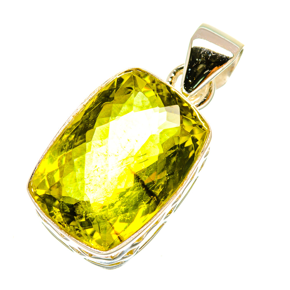 Olive Quartz Pendants handcrafted by Anasilvercos - PD5018