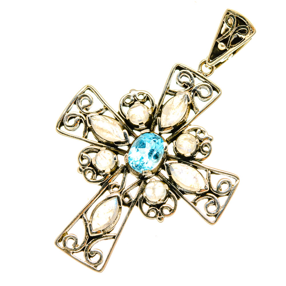 Blue Topaz Pendants handcrafted by Anasilvercos - PD5029