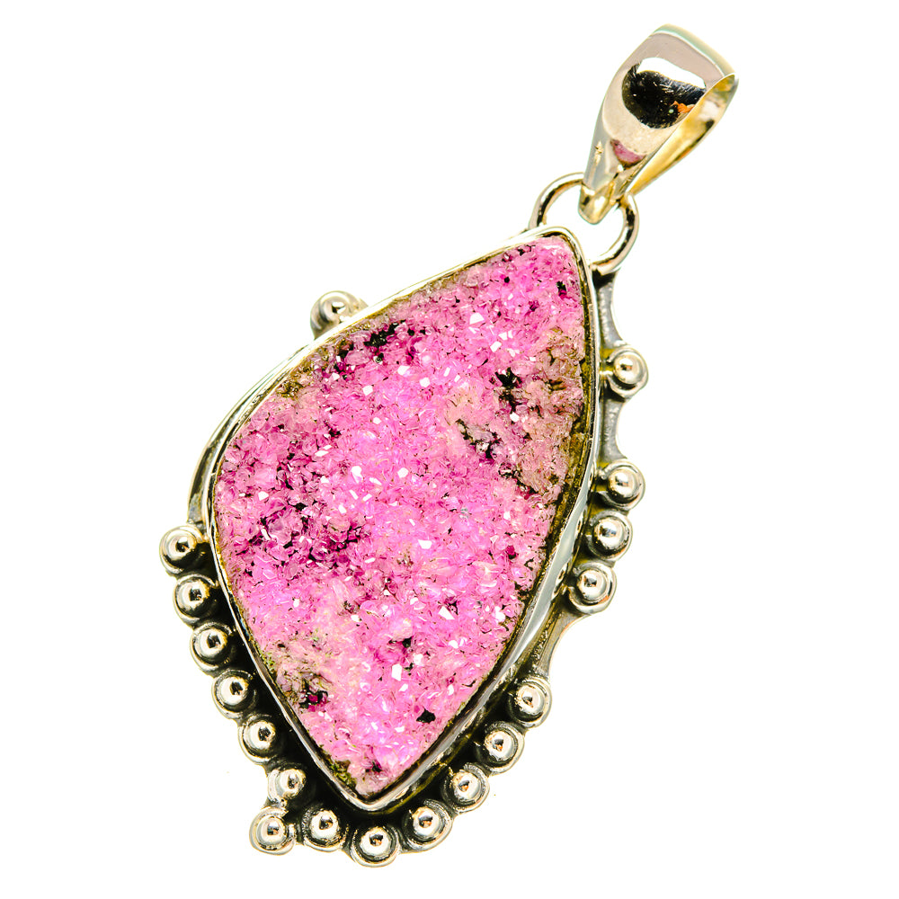 Cobalto Calcite Druzy Pendants handcrafted by Anasilvercos - PD5040