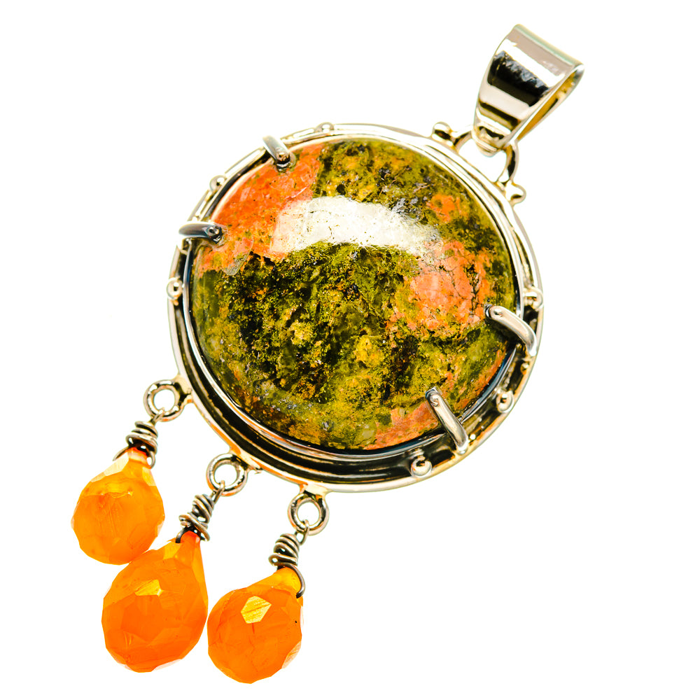 Unakite Pendants handcrafted by Anasilvercos - PD5065