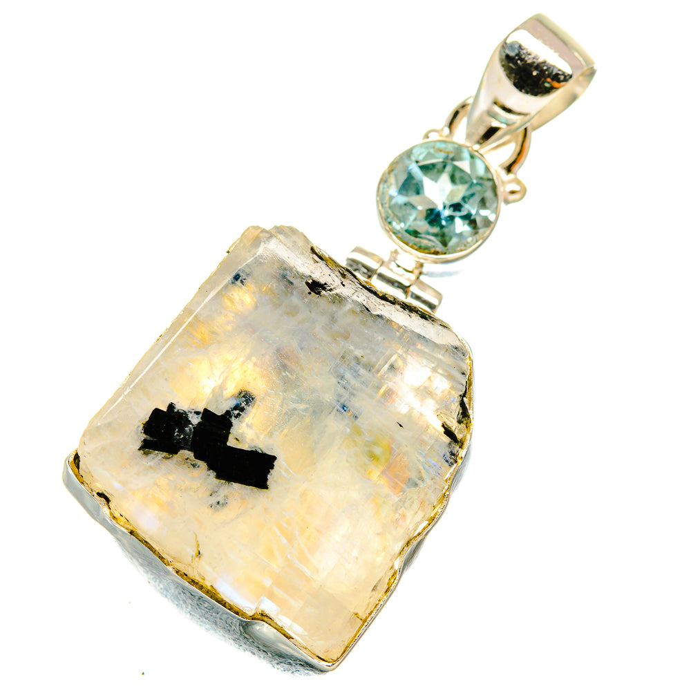 Rainbow Moonstone Pendants handcrafted by Anasilvercos - PD5076