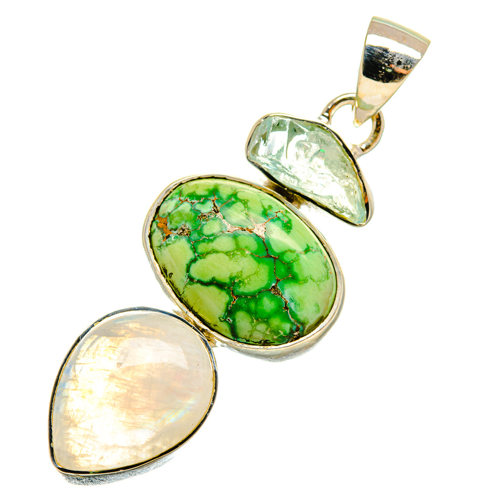 Tibetan Turquoise Pendants handcrafted by Anasilvercos - PD5116