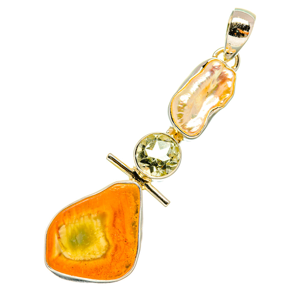 Willow Creek Jasper Pendants handcrafted by Anasilvercos - PD5118