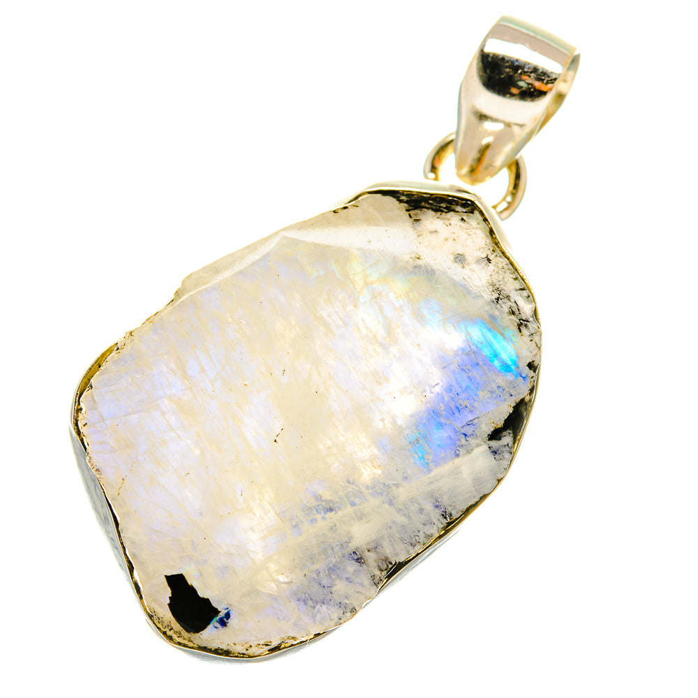 Rainbow Moonstone Pendants handcrafted by Anasilvercos - PD5127