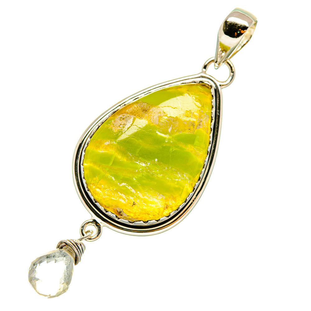 Australian Green Opal Pendants handcrafted by Anasilvercos - PD5171