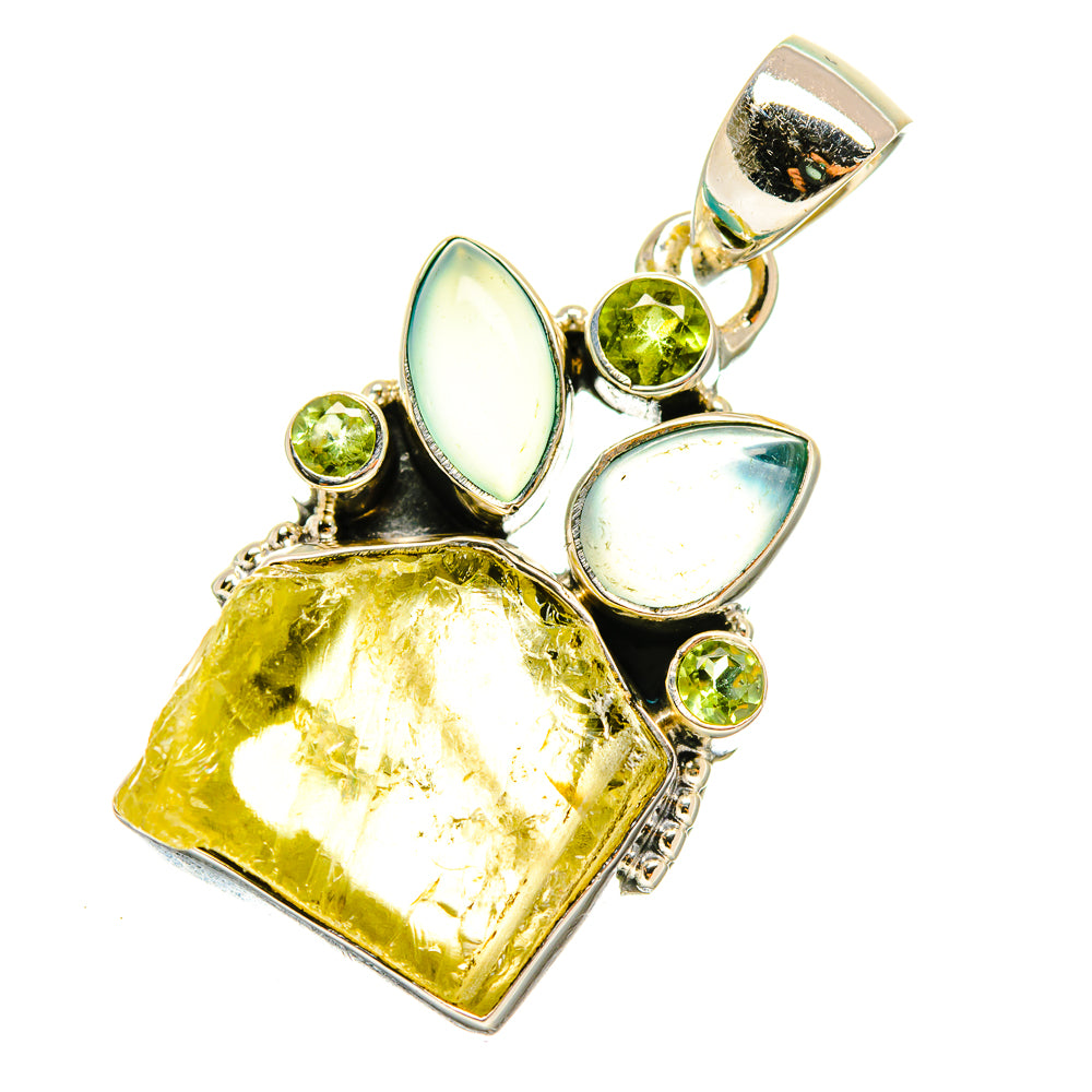 Prehnite Pendants handcrafted by Anasilvercos - PD5200