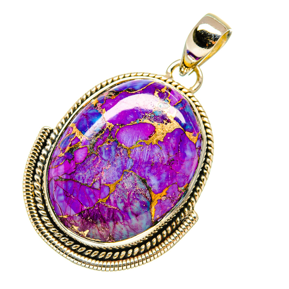 Purple Copper Composite Turquoise Pendants handcrafted by Anasilvercos - PD5211
