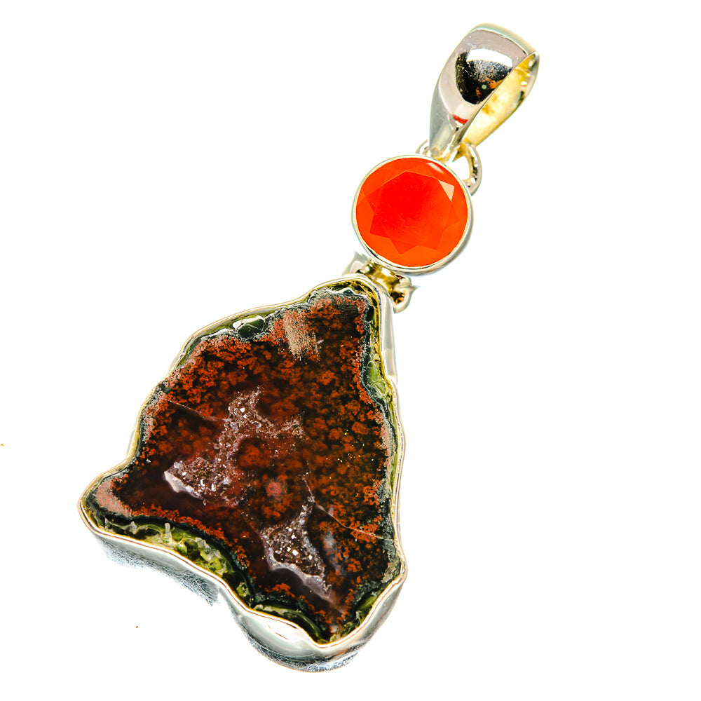 Plume Agate Pendants handcrafted by Anasilvercos - PD5213