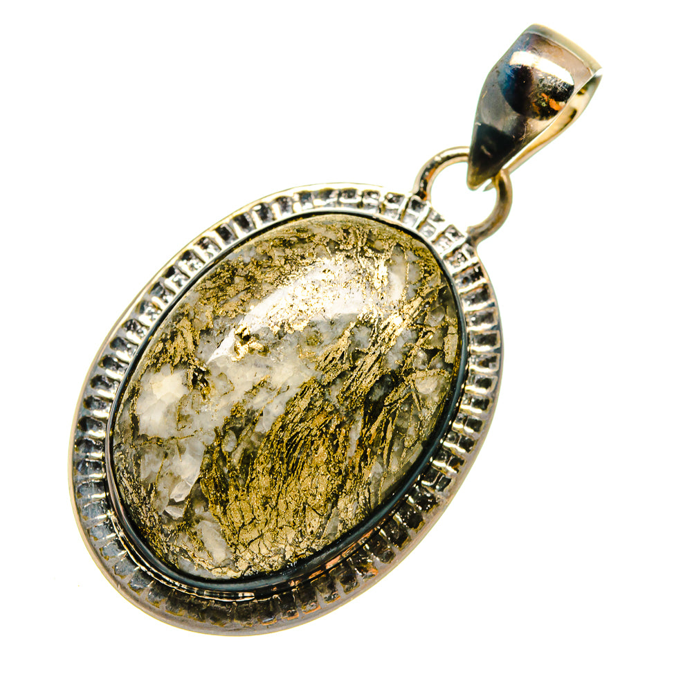 Pyrite Agate Pendants handcrafted by Anasilvercos - PD5215 - Photo 2