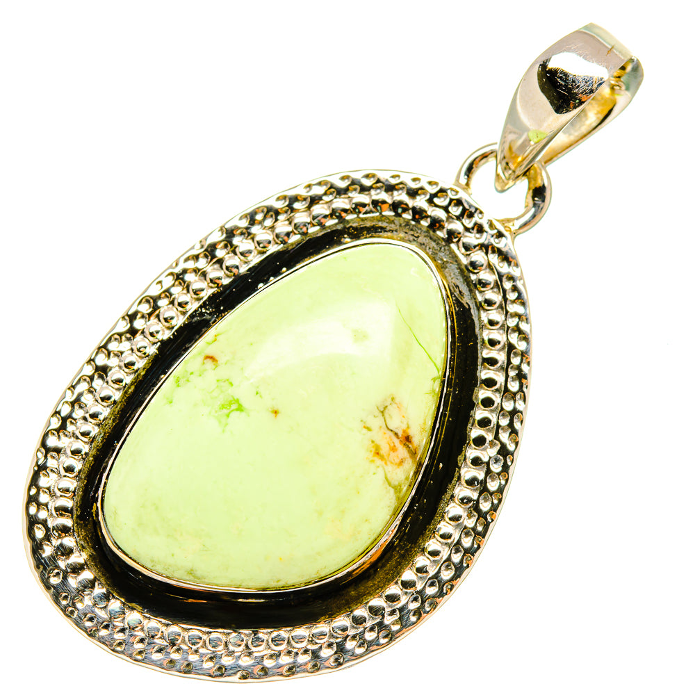 Lemon Chrysoprase Pendants handcrafted by Anasilvercos - PD5232