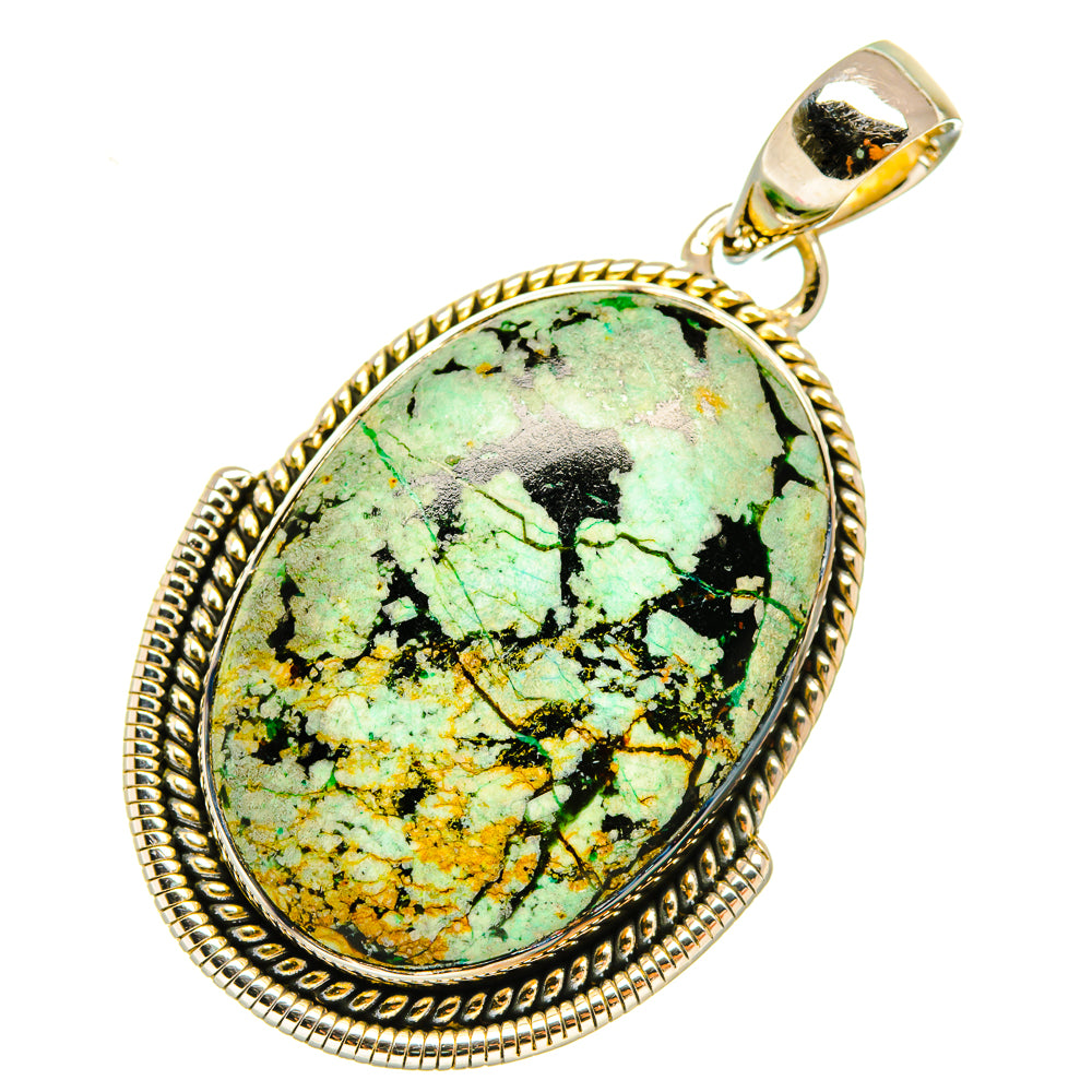 Tibetan Turquoise Pendants handcrafted by Anasilvercos - PD5250